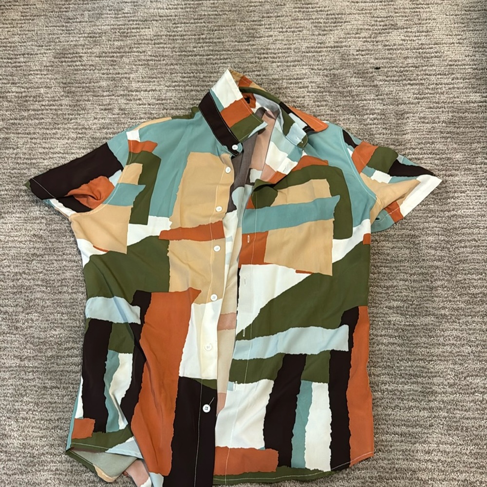 Men’s Colorful Button Down Shirt